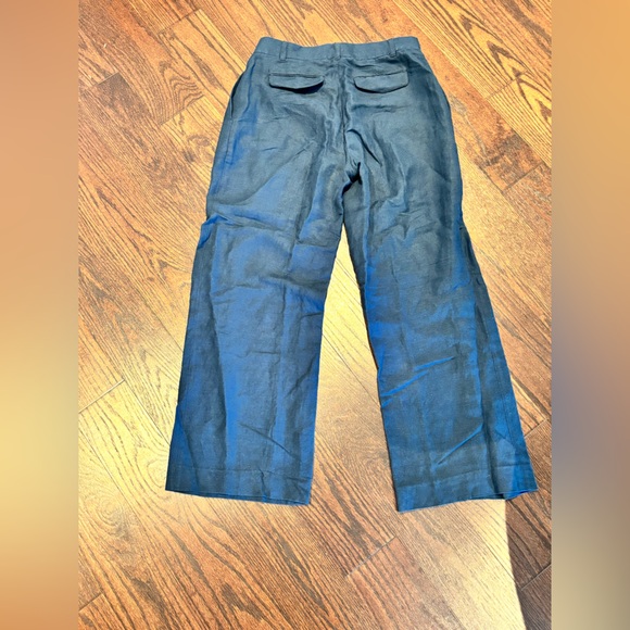 The Script navy wide leg linen pants - Picture 3 of 5